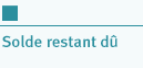 Assurance solde restant du