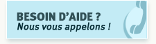 Besoin d'aide? Nous vous appelons! Formulaire (pop-up)