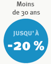 Moins de 30 ans : jusqu'à moins 20%