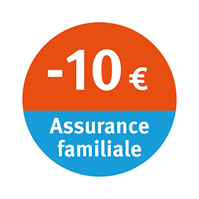 - 10 € chaque année sur l’Assurance Familiale