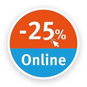 Vraag je contract online aan en krijg 25% korting*!