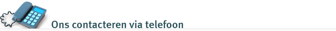Ons contacteren via telefoon